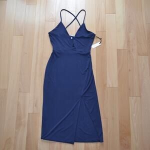 NWT Lovers + Friends Sleeveless Midi Dress Criss Cross Straps